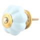 Solid Sky Blue Ceramic Melon Knob